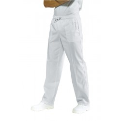 Pantalone con elastico bianco