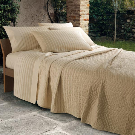 Copriletto Trapuntato Orizzonte Matrimoniale beige